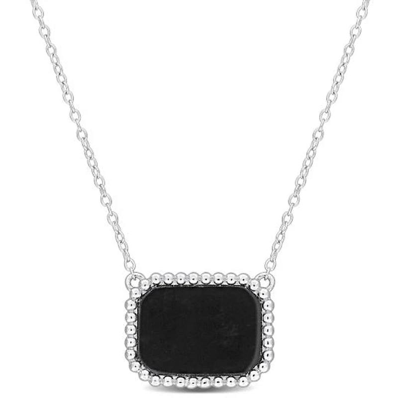 Julianna B Sterling Silver Black Agate Necklace
