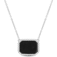 Julianna B Sterling Silver Black Agate Necklace