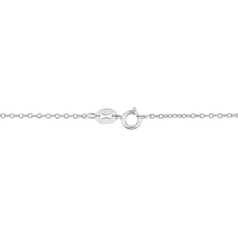 Julianna B Sterling Silver Pear Shape Black Agate Necklace