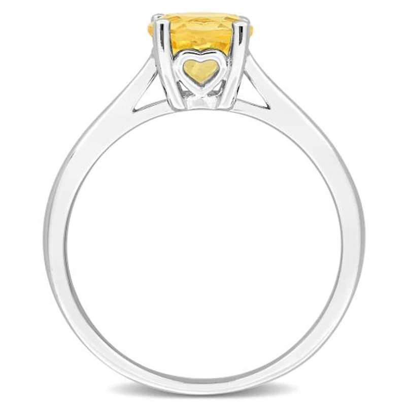 Julianna B Sterling Silver Citrine Solitaire Ring