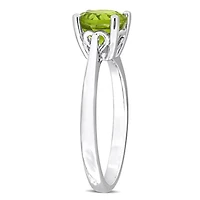 Julianna B Sterling Silver Peridot Solitaire Ring