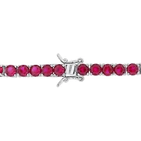 Julianna B Sterling Silver Created Ruby 7.5" Bracelet