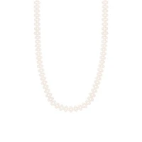 5-6mm White Freshwater Pearl 36" Endless Strand