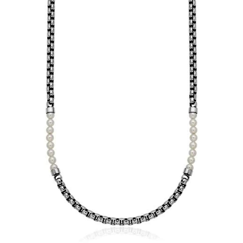 SteelX Stainless Steel White Shell Pearl Necklace