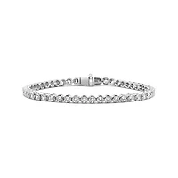 New Brilliance 10K White Gold Lab Grown 5.02CTW Diamond Tennis Bracelet