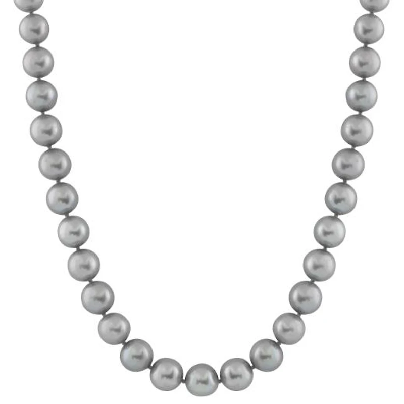 14K White Gold 6-7mm 18" Grey Freshwater Pearl Necklace