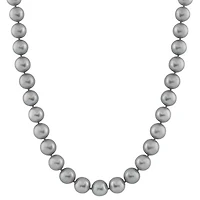 14K White Gold 6-7mm 18" Grey Freshwater Pearl Necklace