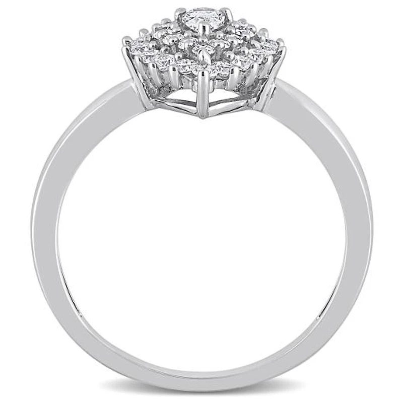 Julianna B 14K White Gold 0.48CTW Diamond Pear Shaped Bridal Ring