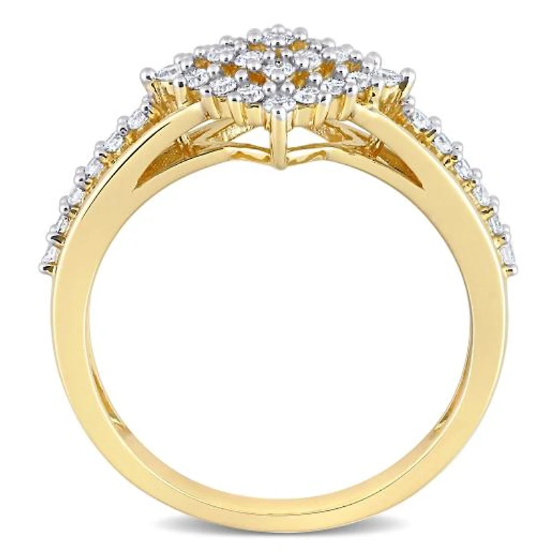 Julianna B 14K Yellow Gold 0.50CTW Diamond Cluster Ring