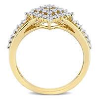 Julianna B 14K Yellow Gold 0.50CTW Diamond Cluster Ring
