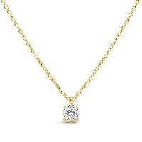 New Brilliance 10K Yellow Gold Lab Grown 0.25CT Diamond Solitaire Pendant
