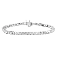 14K White Gold Lab Grown 6.00CTW Diamond Tennis Bracelet
