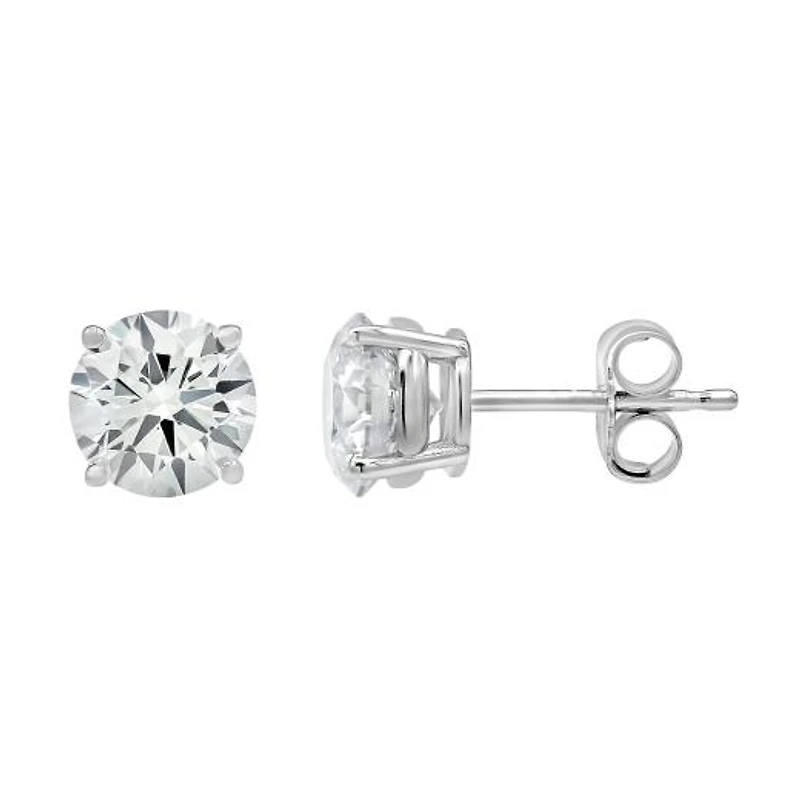 14K White Gold Lab Grown 4.00CTW Diamond Studs