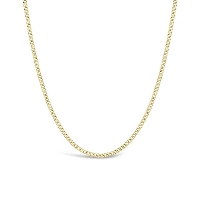 10K Yellow Gold 28" 3.6mm Semi-Solid Miami Cuban Curb Chain