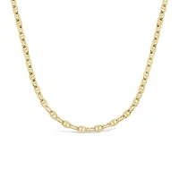 10K Yellow Gold 7.5" 2.60mm Semi Solid Concave Anchor Bracelet