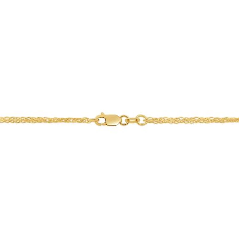 10K Yellow Gold 18" 1.4mm Solid Square Wheat Chain