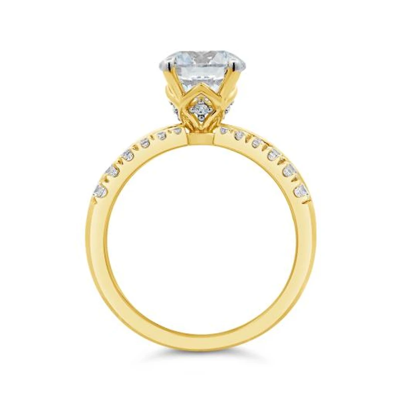 New Brilliance 14K Yellow Gold Lab Grown 2.50CTW Diamond Bridal Ring