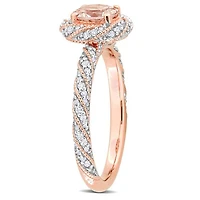 Julianna B 14K Rose Gold Morganite and Diamond Ring