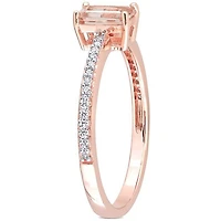 Julianna B 10K Rose Gold Morganite and Diamond Ring