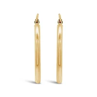 14K Yellow Gold 27mmx20mm Oval Hoop Earrings