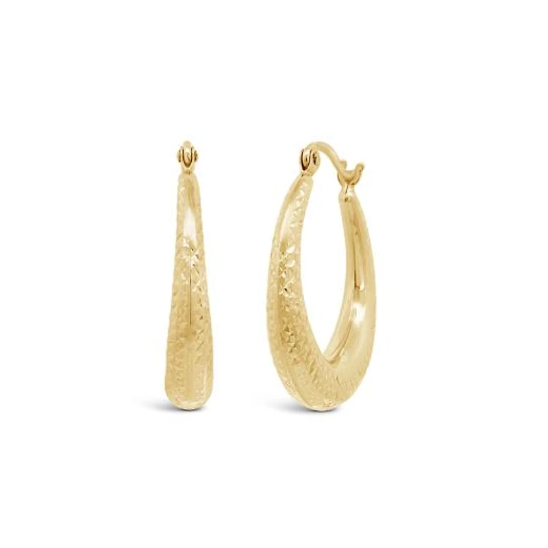 14K Yellow Gold 20mm Hoop Earrings