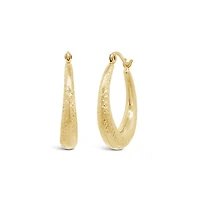 14K Yellow Gold 20mm Hoop Earrings
