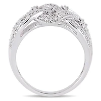 Julianna B Sterling Silver 0.24CTW Diamond Twist Band