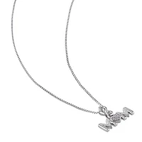 Julianna B Sterling Silver Diamond Infinity Heart Mom Pendant