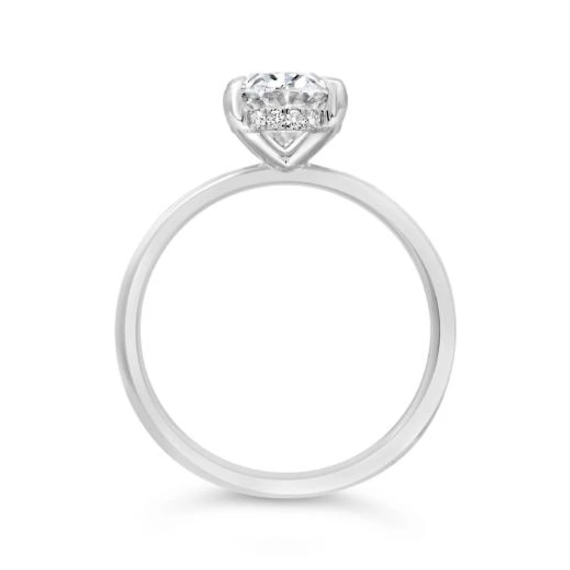 New Brilliance Lab Grown 2.08CTW Oval Diamond Solitaire Ring in 14K White Gold