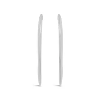 10K White Gold Large Hoop Earring