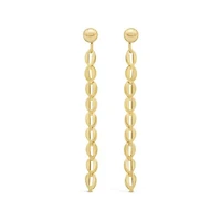 10K Yellow Gold Chain Drop Earrings