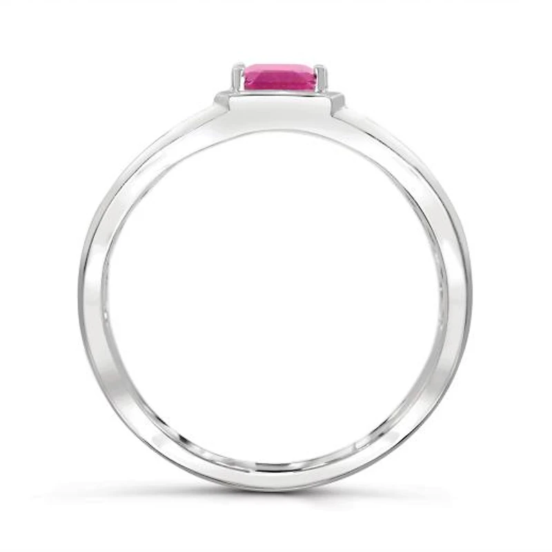 Sterling Silver Ruby Men's Ring