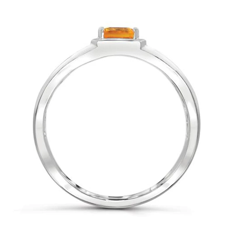 Sterling Silver Citrine Men's Ring