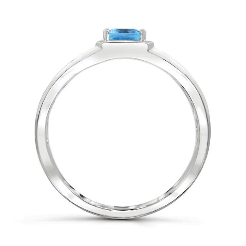 Sterling Silver Swiss Blue Topaz Men's Ring