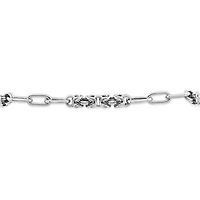 Sterling Silver 7" Byzantine Paperclip Bracelet