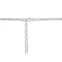 Sterling Silver 16" Hammered Link Necklace