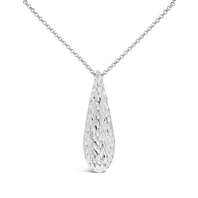 Sterling Silver 17" Pear Drop Necklace