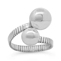 Sterling Silver Ball Twist Ring