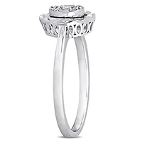 Julianna B 14K White Gold 0.05CTW Diamond Oval Fashion Ring