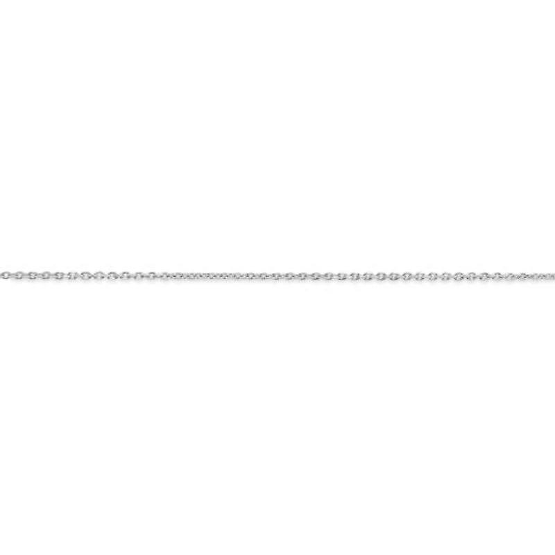 Sterling Silver 18" Blue Sapphire & White Zircon Halo Pendant