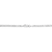 Sterling Silver 18" Pave Curb Chain