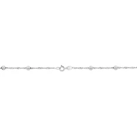 Sterling Silver 18"+2" Extender 4mm Bead Station Chain