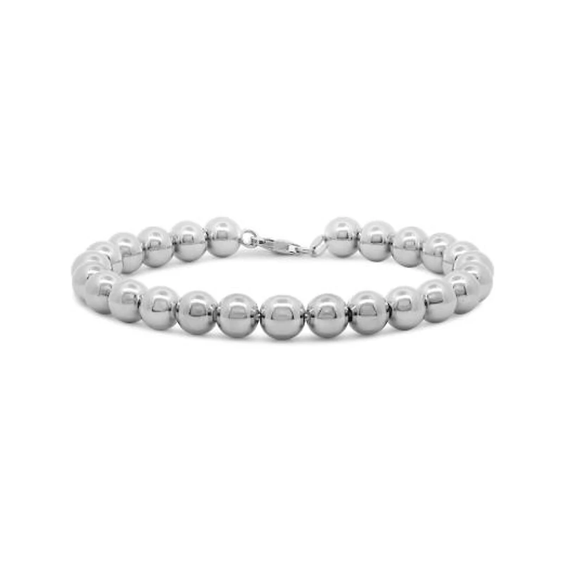 Sterling Silver 7.5"+1" Extender Ball Bracelet