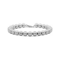 Sterling Silver 7.5"+1" Extender Ball Bracelet