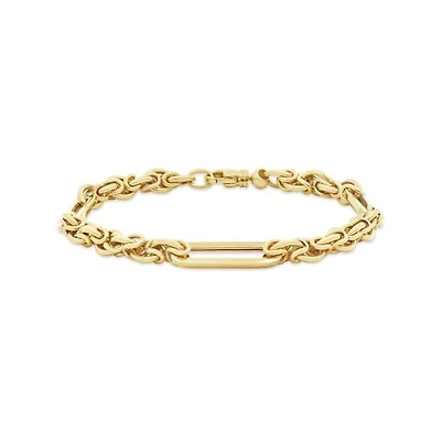 14K Yellow Gold 7.5" Fancy Link Bracelet
