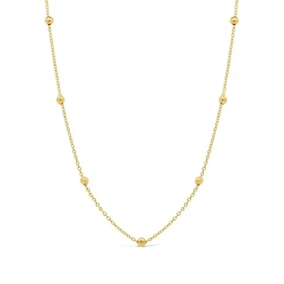 10K Yellow Gold 18" Bead Station Chain