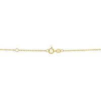 14K Yellow Gold Geometric Drop 17" + 1" Pendant