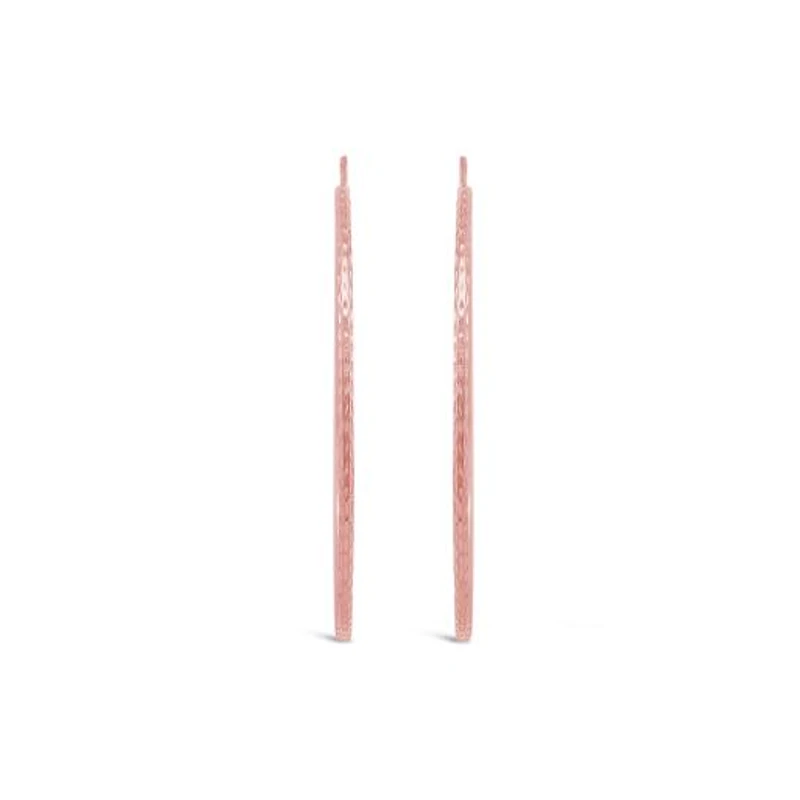 10K Rose Gold 40mm Flexible Hoop Earrings