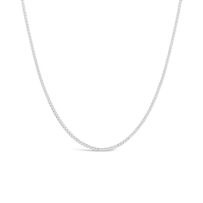 10K White Gold 18" 0.8mm Box Chain