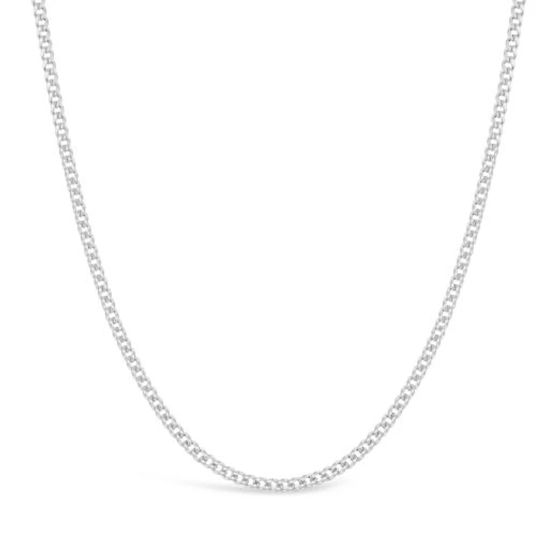10K White Gold 22" 4.5mm Semi-Solid Miami Cuban Chain